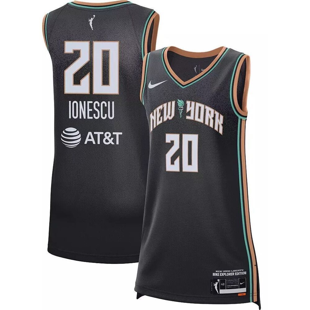 9. Nike NWT New York Liberty Sabrina Ionescu #20 Black Victory Explorer Jersey